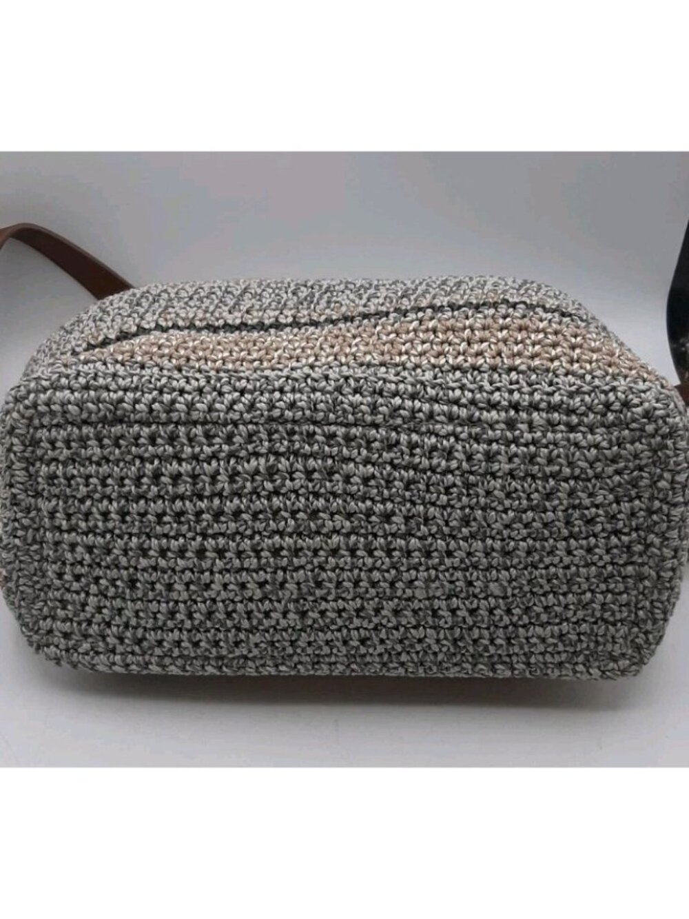 the sak Multi Colored Crochet Purse Taupe Lining BOHO Short Shoulder Bag Tag - Picture 7 of 9